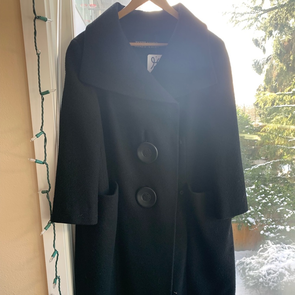 Vintage wool black coat